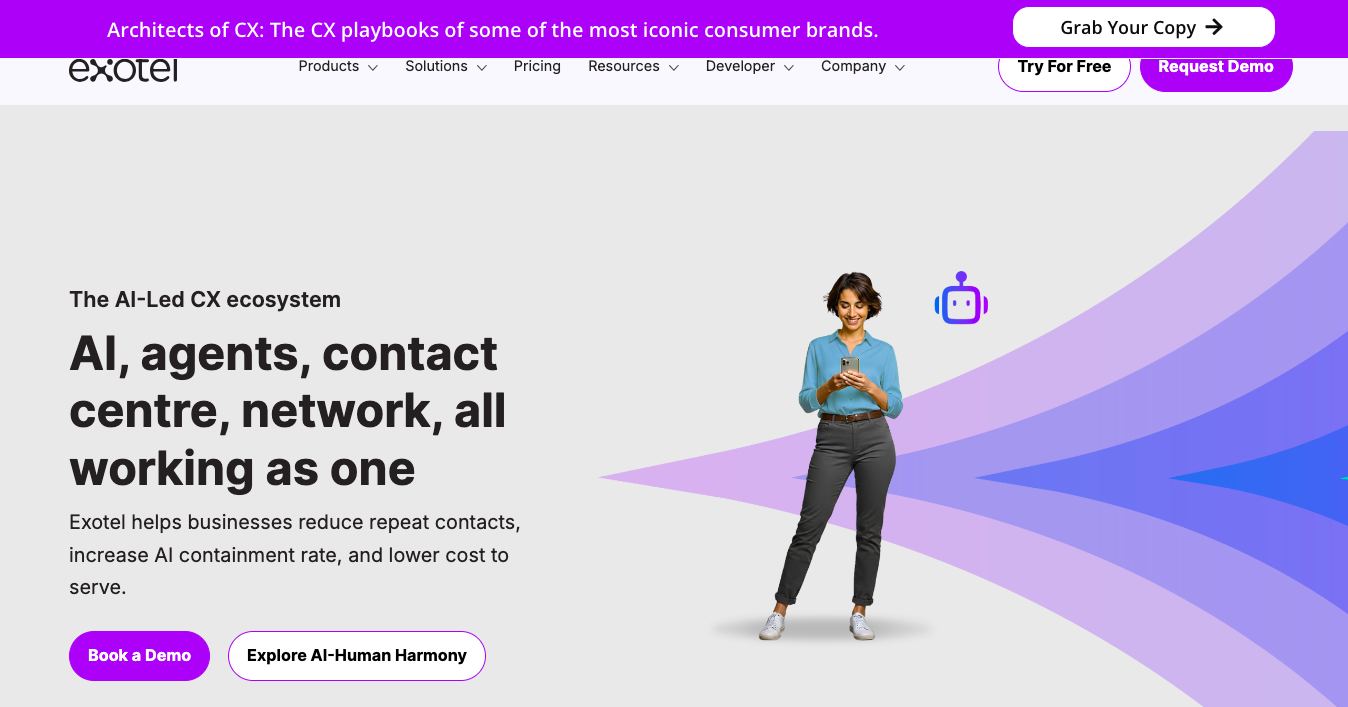 Exotel cloud telephony dashboard and call flow manager