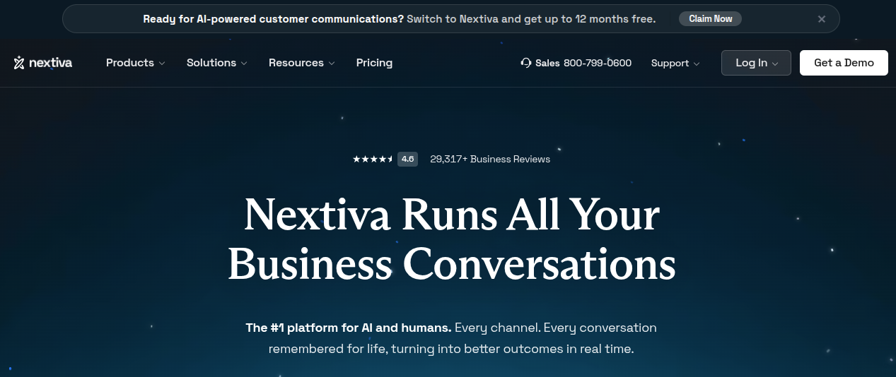 Nextiva customer experience and voice platform dashboard